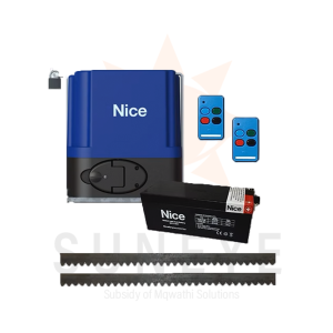 Nice Drive 600 Kit + 4m Steel Rack + 2x TX4 incl. ACDC Power Pack