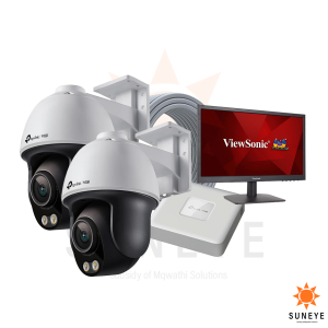 TP-Link Vigi C540S (4mm) 4MP Outdoor ColorPro Night Vision Pan-Tilt Network  2Channel Camera kit (2TB)